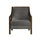 Hopkins Chair w/Brown Arm Columbia Charcoal (ISTA 3) - Tampa Furniture Outlet