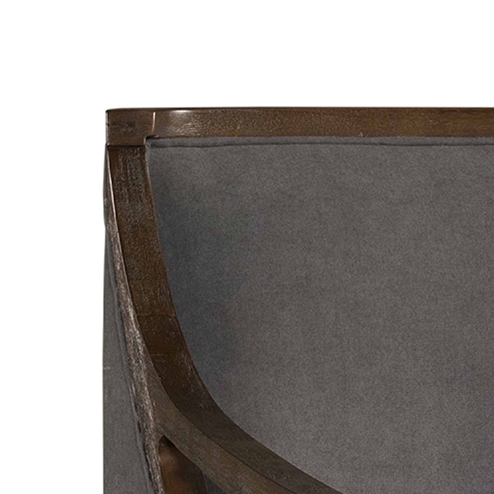 Hopkins Chair w/Brown Arm Columbia Charcoal (ISTA 3) - Tampa Furniture Outlet