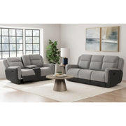 Hornet Motion Glider Loveseat with Console in Rancho Grey – SKU U-11550-10531-287 | Elements