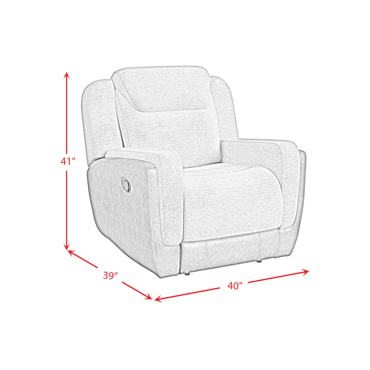 Hornet Motion Glider Recliner in Rancho Grey