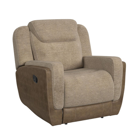 Hornet Motion Glider Recliner in Rancho Beige - Tampa Furniture Outlet
