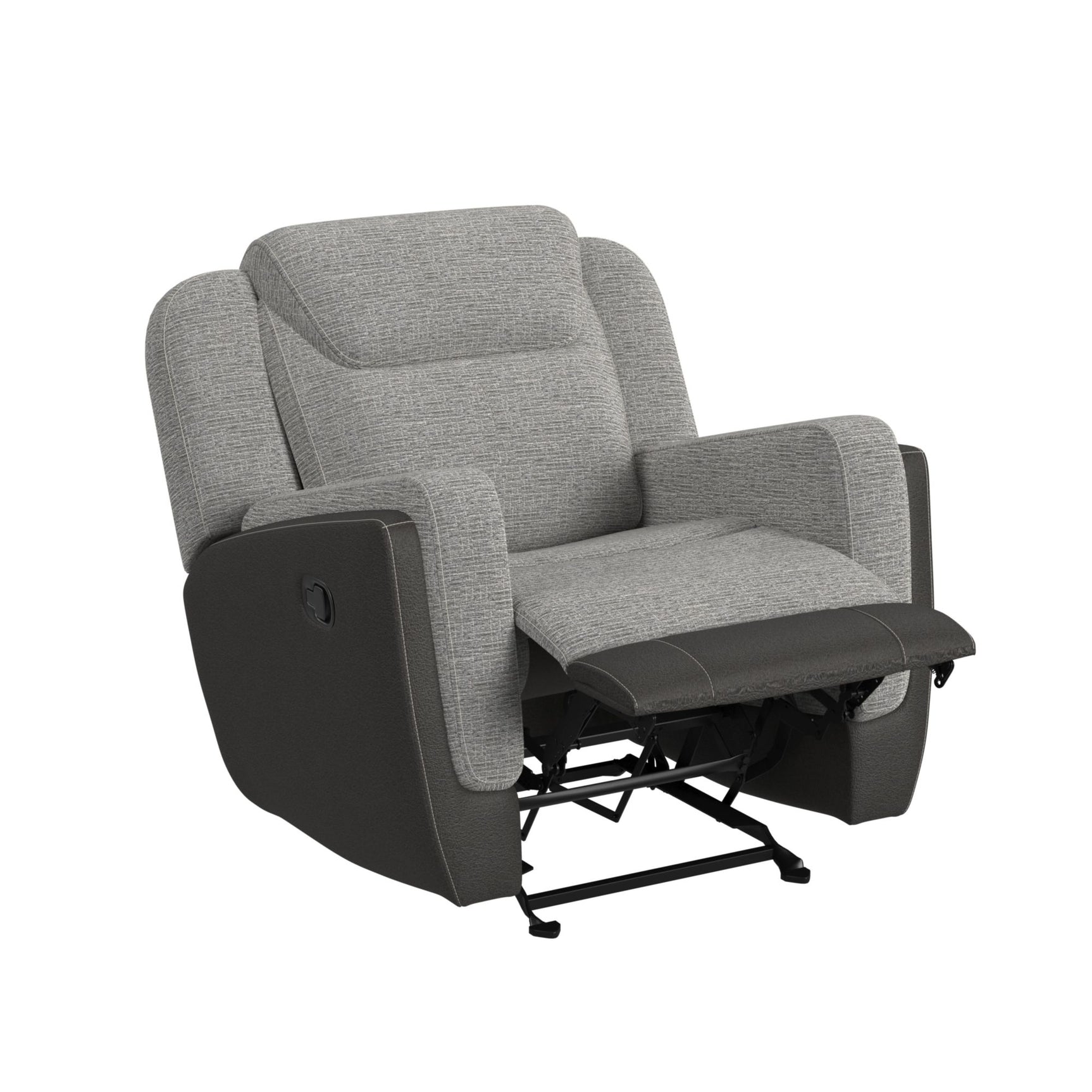 Hornet Motion Glider Recliner in Rancho Grey - Tampa Furniture Outlet