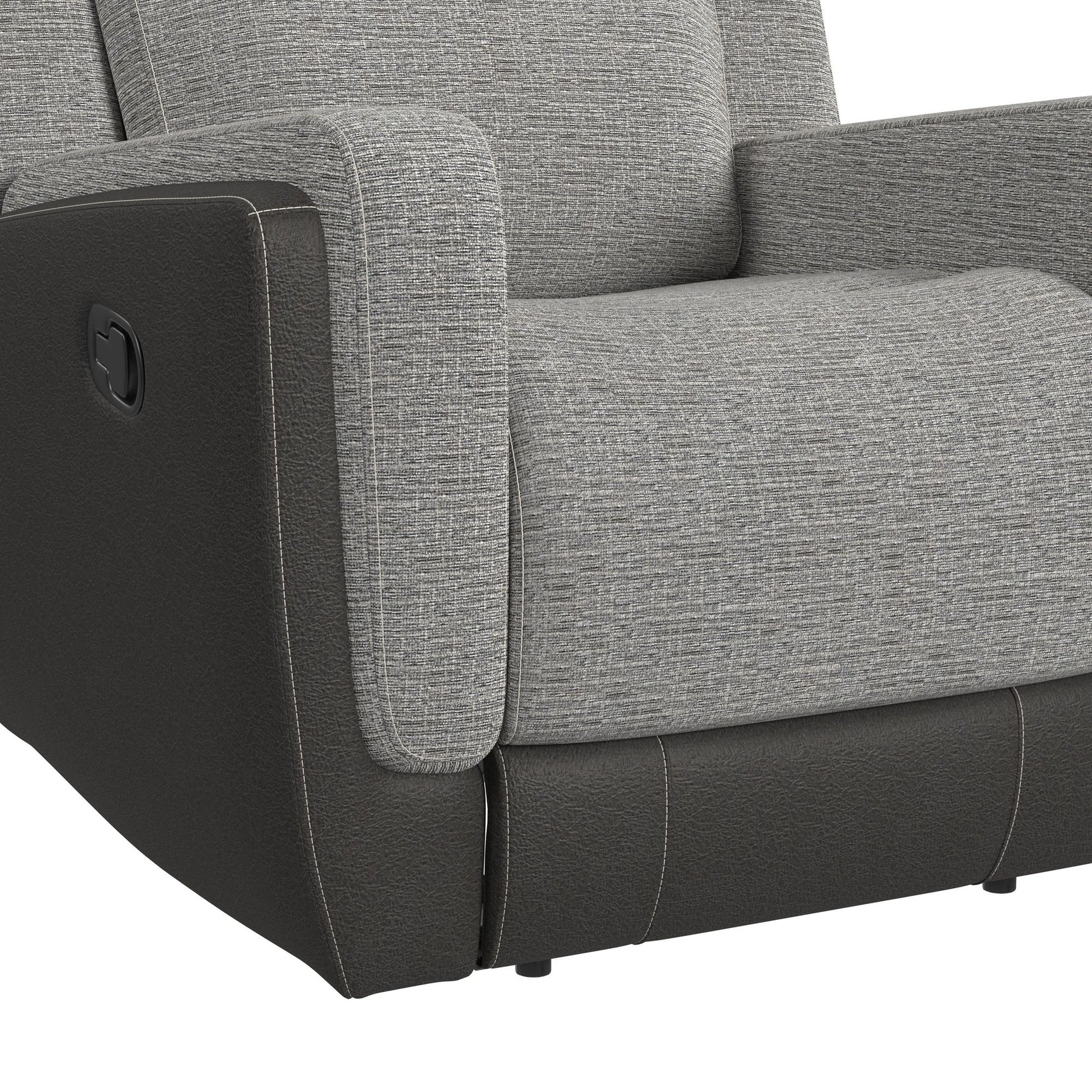 Hornet Motion Glider Recliner in Rancho Grey - Tampa Furniture Outlet