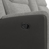 Hornet Motion Glider Loveseat with Console in Rancho Grey - Tampa Furniture Outlet