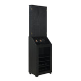 Hurricanes Dartboard Cabinet with Speaker and LED in Black (3A Packing) - Tampa Furniture Outlet