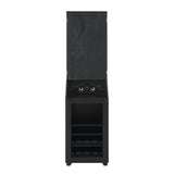 Hurricanes Dartboard Cabinet with Speaker and LED in Black (3A Packing) - Tampa Furniture Outlet