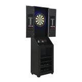 Hurricanes Dartboard Cabinet with Speaker and LED in Black (3A Packing) - Tampa Furniture Outlet