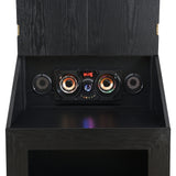 Hurricanes Dartboard Cabinet with Speaker and LED in Black (3A Packing) - Tampa Furniture Outlet