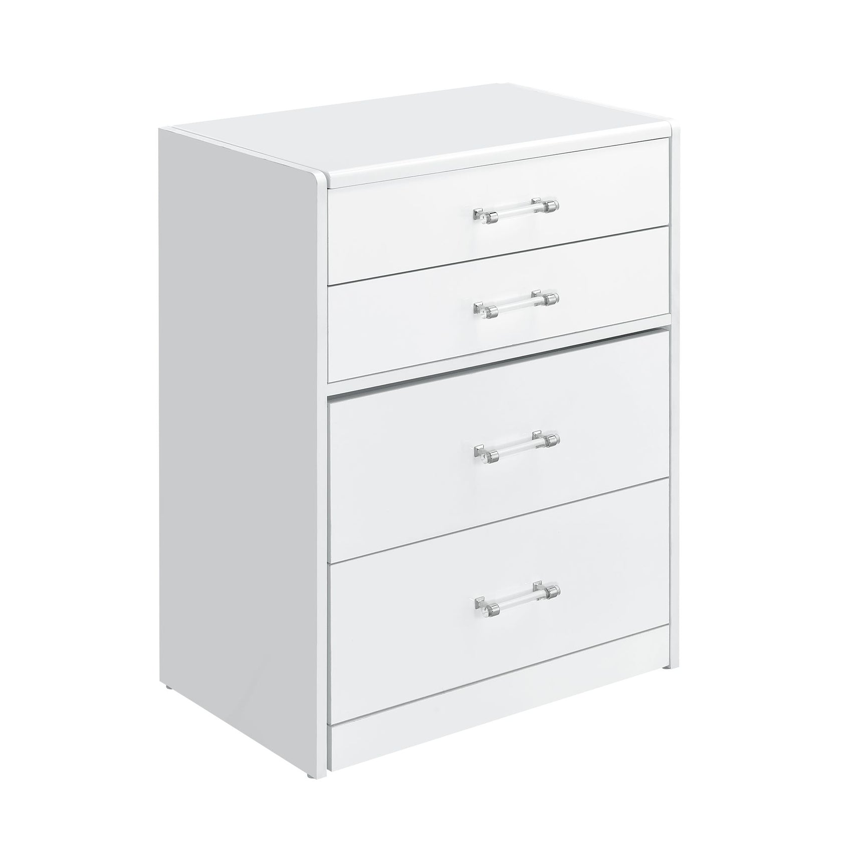 Irvine Mini Dressing Table with Stool, LED and USB in Glossy White - Tampa Furniture Outlet