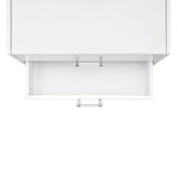 Irvine Mini Dressing Table with Stool, LED and USB in Glossy White - Tampa Furniture Outlet
