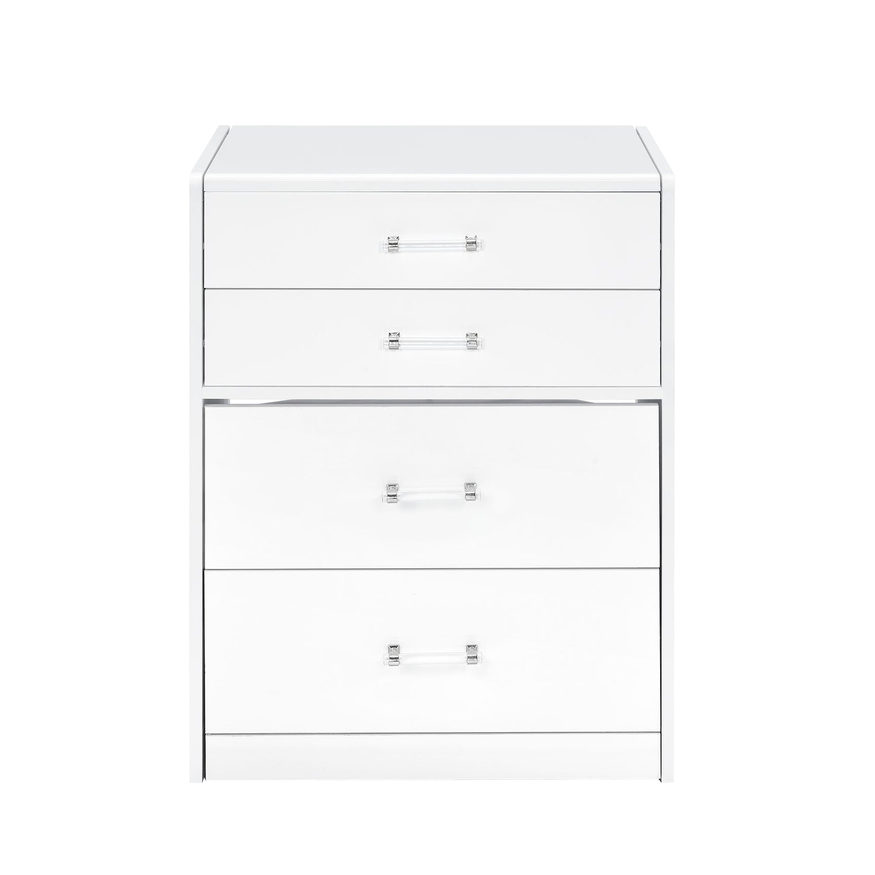Irvine Mini Dressing Table with Stool, LED and USB in Glossy White - Tampa Furniture Outlet