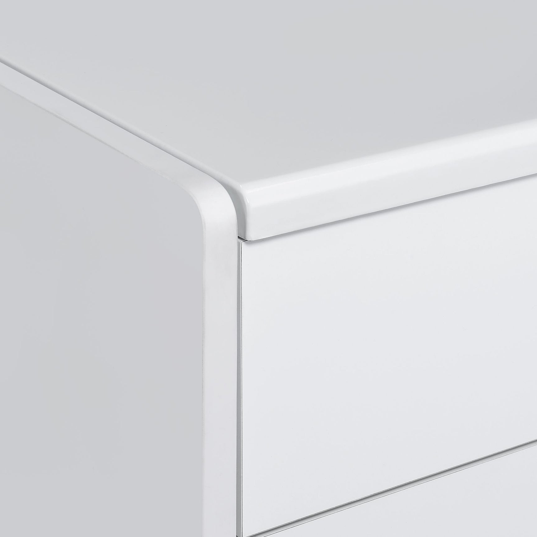Irvine Mini Dressing Table with Stool, LED and USB in Glossy White - Tampa Furniture Outlet