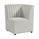 Jemma Upholstered Corner Chair in Beige Linen