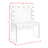 Jacey Complete Dressing Table with Lightbulbs - Tampa Furniture Outlet