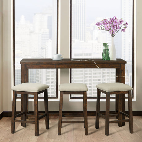 Jax Bar Table Single Pack (Table + Three Stools) in Cherry – SKU TJX100BTSP | Elements