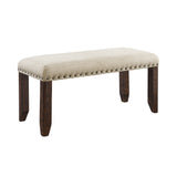 Jax 6pc Dining Set- Table 4 Upholstered Side Chairs & Bench in Cherry