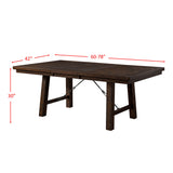 Jax 6pc Dining Set- Table 4 Upholstered Side Chairs & Bench - Tampa Furniture Outlet