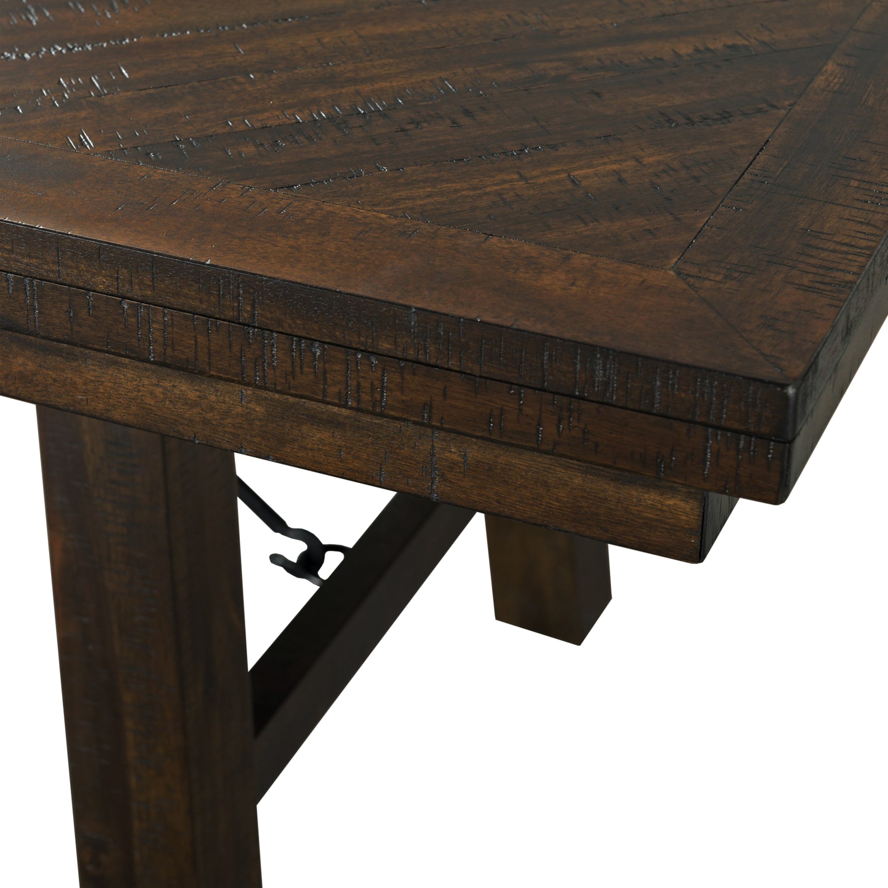 Jax 7PC Dining Set - Table, 4 Ladder Side Chairs & Bench - Tampa Furniture Outlet