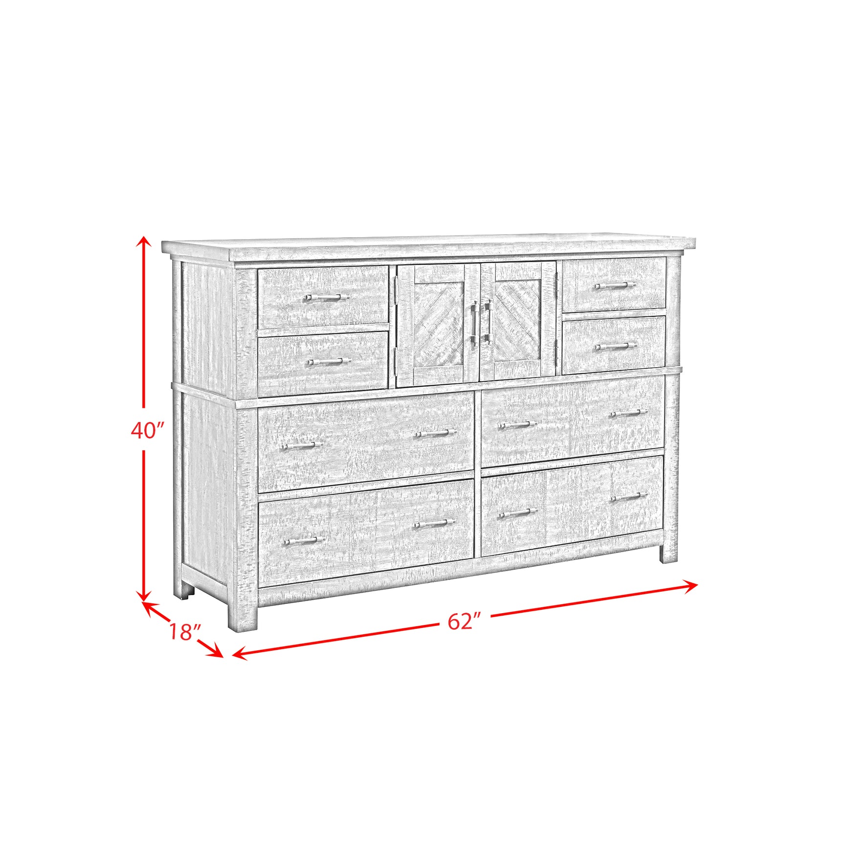 Jax Dresser in Cherry