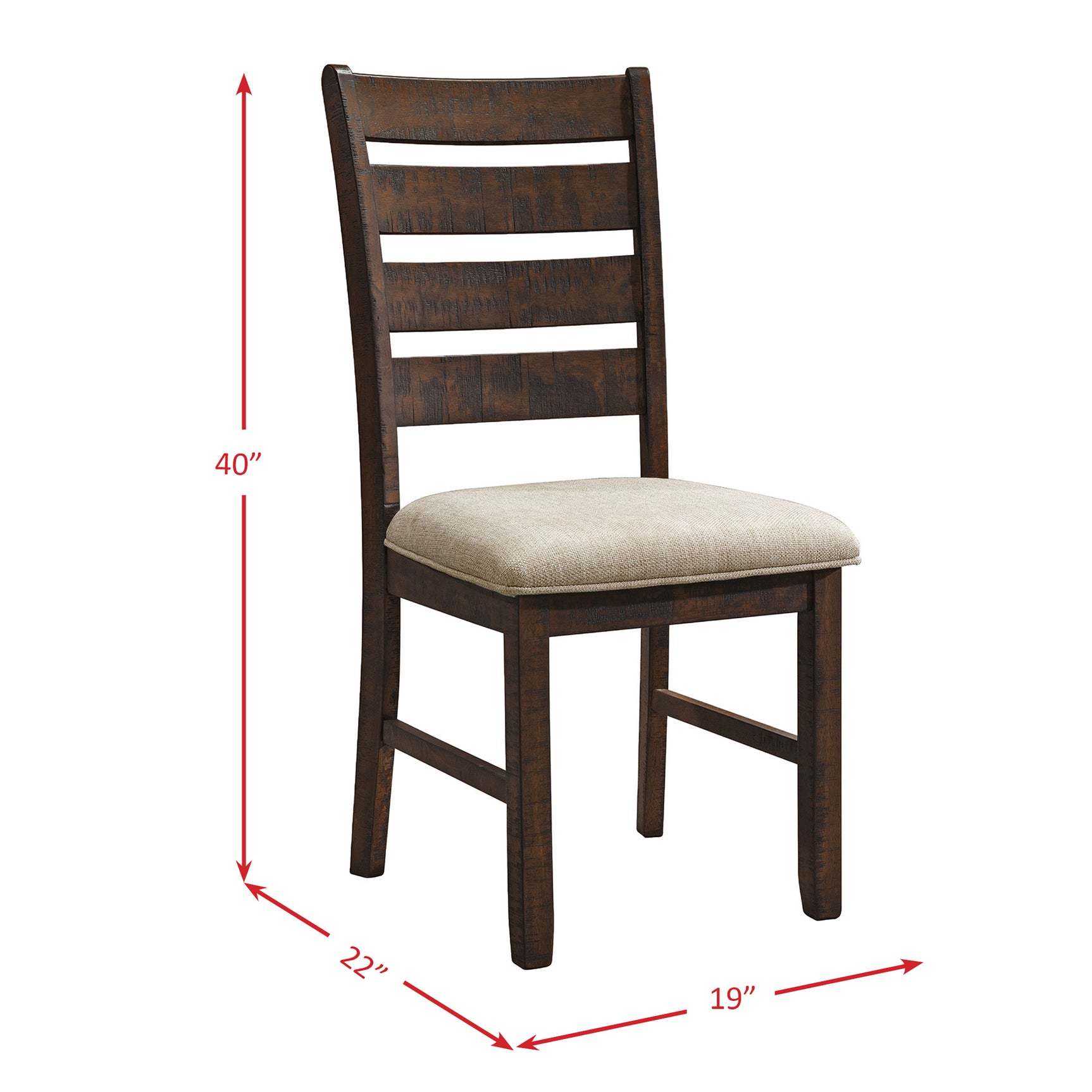 Jax Ladder Back Side Chair (2 Per Pack) - Tampa Furniture Outlet