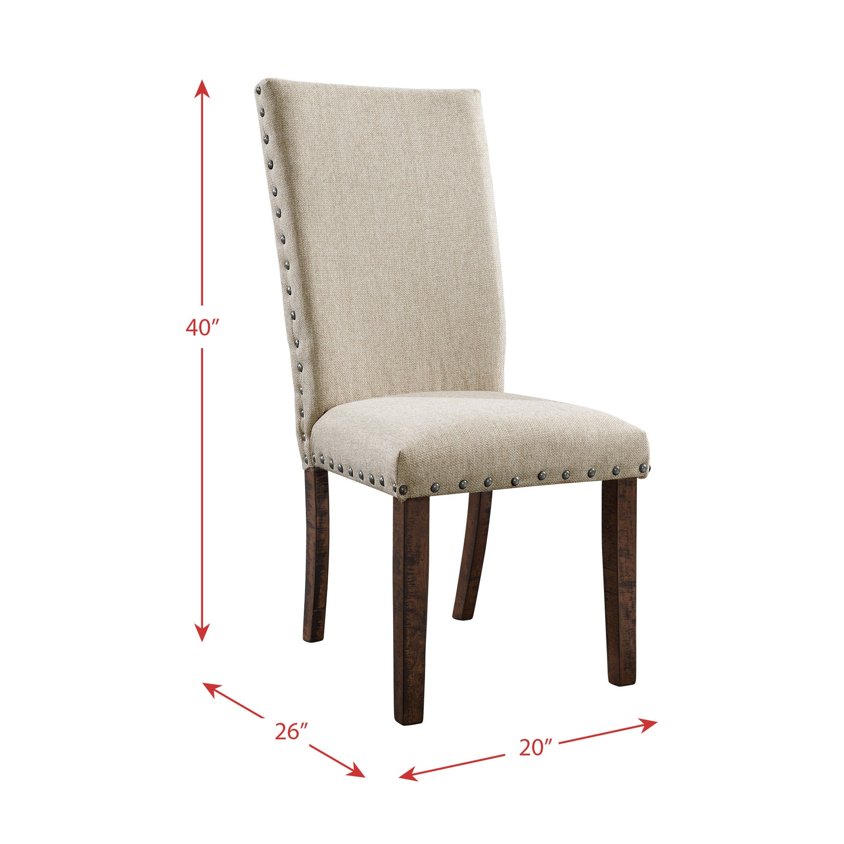 Jax 6pc Dining Set- Table 4 Upholstered Side Chairs & Bench - Tampa Furniture Outlet