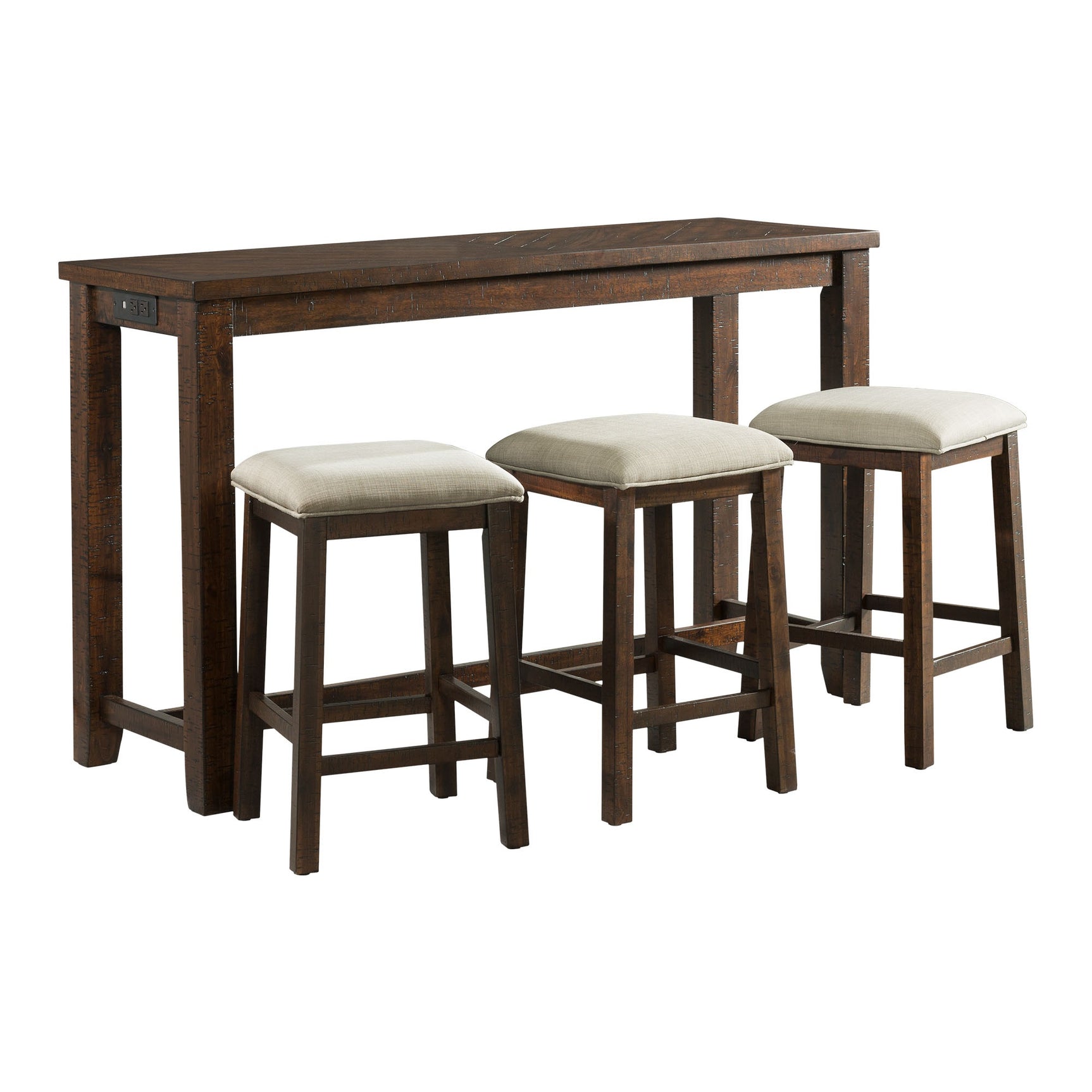 Jax Bar Table Single Pack (Table + Three Stools) - Tampa Furniture Outlet