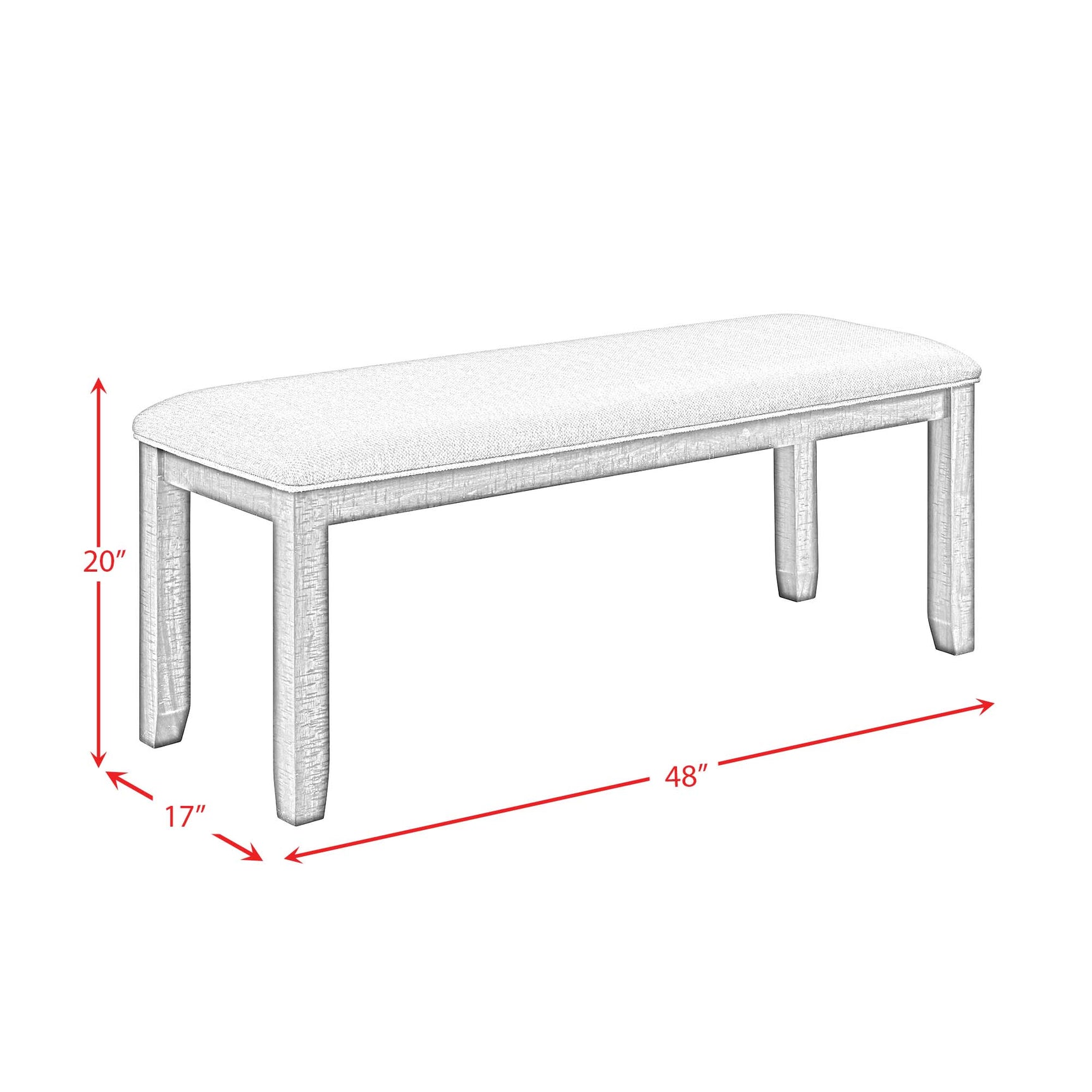 Jax 6PC Dining Set (72" Table + 4 Chairs + Bench) in Cherry - Tampa Furniture Outlet