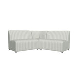 Jemma Upholstered Corner Chair in Beige Linen