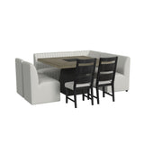Jemma Upholstered Corner Chair in Beige Linen