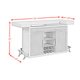 Jemma Bar Table with Light in Grey and Dark Espresso