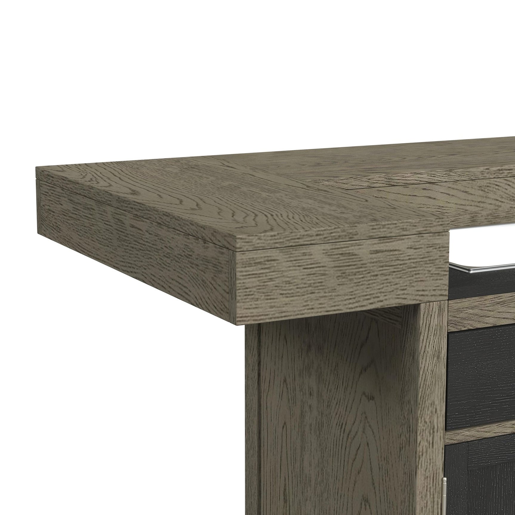 Jemma Bar Table with Light in Grey and Dark Espresso - Tampa Furniture Outlet