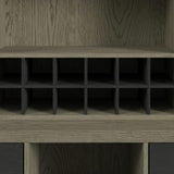 Jemma Buffet and Hutch with Light in Grey and Dark Espresso