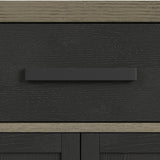 Jemma Buffet and Hutch with Light in Grey and Dark Espresso