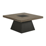 Jemma Coffee Table in Grey and Dark Espresso - Tampa Furniture Outlet