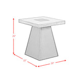 Jemma End Table in Grey and Dark Espresso - Tampa Furniture Outlet