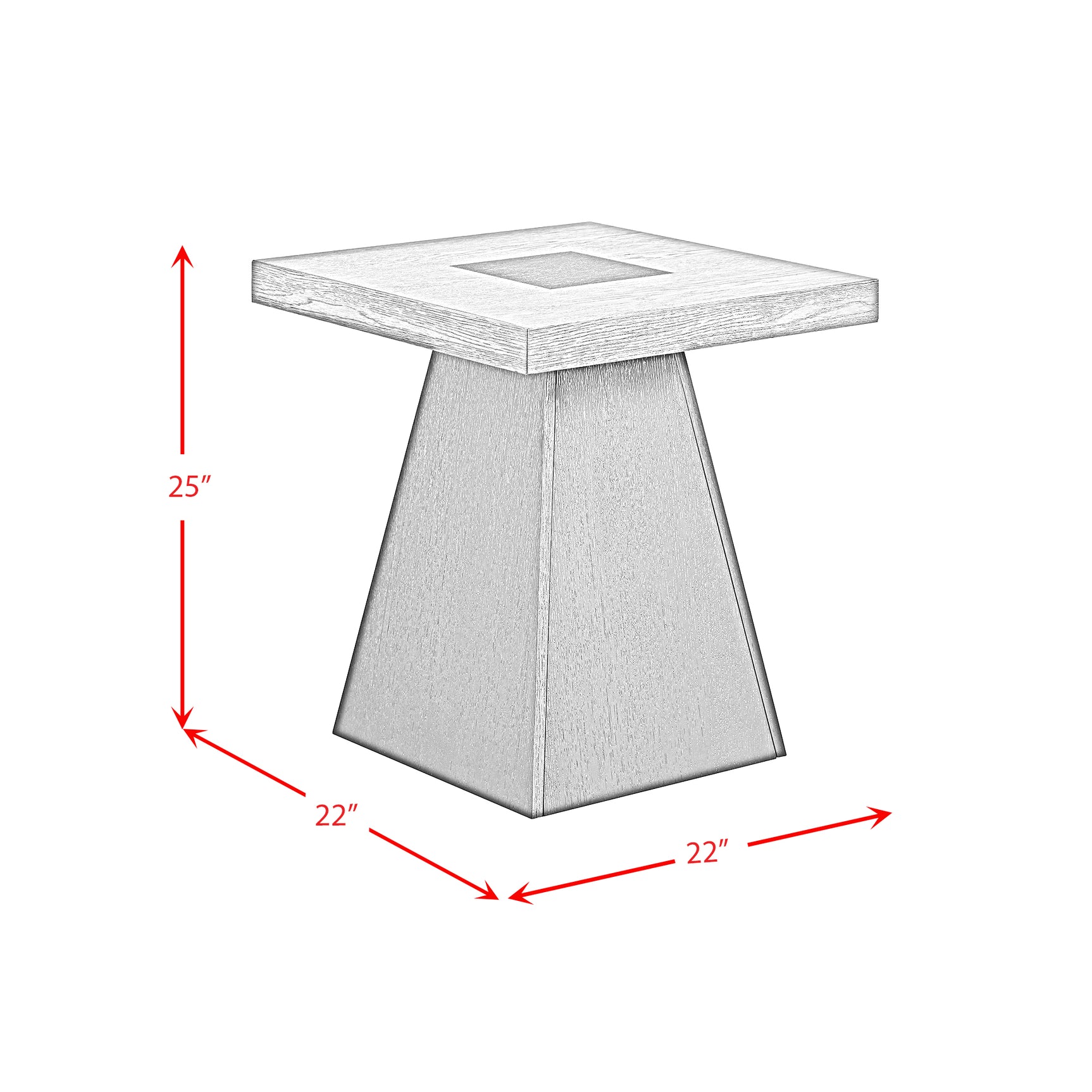 Jemma End Table in Grey and Dark Espresso - Tampa Furniture Outlet