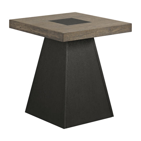 Jemma End Table in Grey and Dark Espresso - Tampa Furniture Outlet