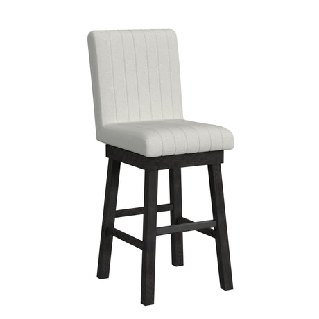 Jemma Swivel Bar Stool with Beige Linen in Dark Espresso (2 Per Carton) - Tampa Furniture Outlet