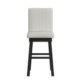 Jemma Swivel Bar Stool with Beige Linen in Dark Espresso (2 Per Carton) - Tampa Furniture Outlet