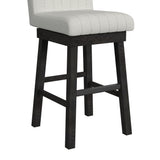 Jemma Swivel Bar Stool with Beige Linen in Dark Espresso (2 Per Carton) - Tampa Furniture Outlet