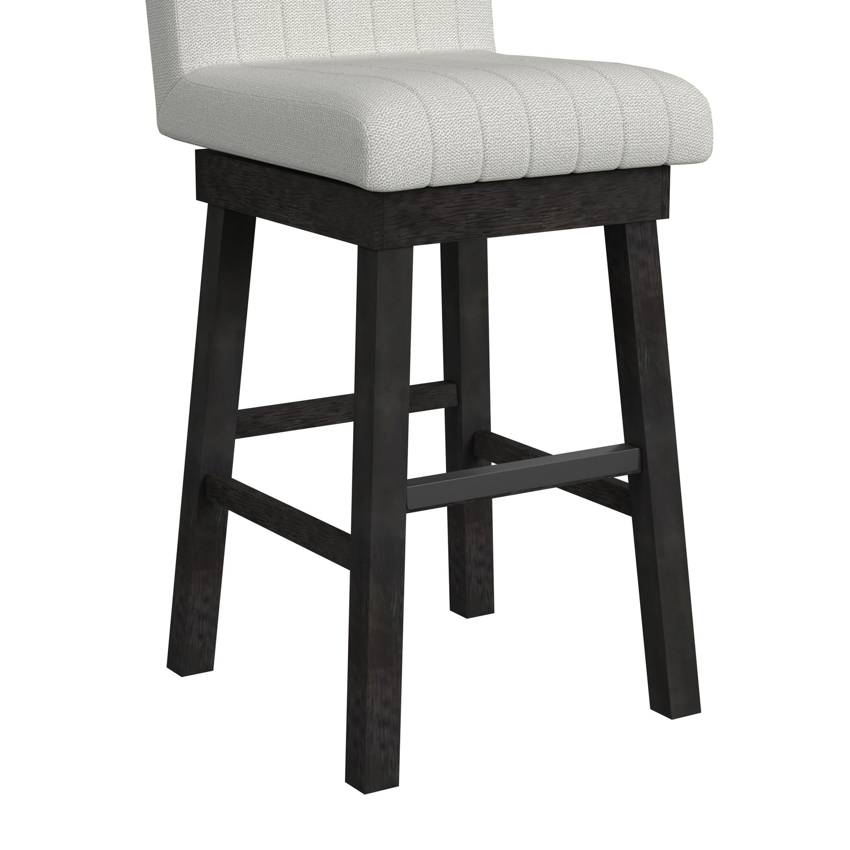 Jemma Swivel Bar Stool with Beige Linen in Dark Espresso (2 Per Carton) - Tampa Furniture Outlet
