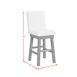 Jemma Swivel Bar Stool with Beige Linen in Dark Espresso (2 Per Carton)