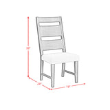 Jemma Wood Back Dining Side Chair with Beige Linen in Dark Espresso (2 Per Carton) - Tampa Furniture Outlet