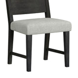 Jemma Wood Back Dining Side Chair with Beige Linen in Dark Espresso (2 Per Carton) - Tampa Furniture Outlet