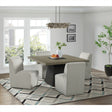 Jemma Square Table w/ Grey Top & Dark Espresso Base – SKU D-7570-5-DT | Elements