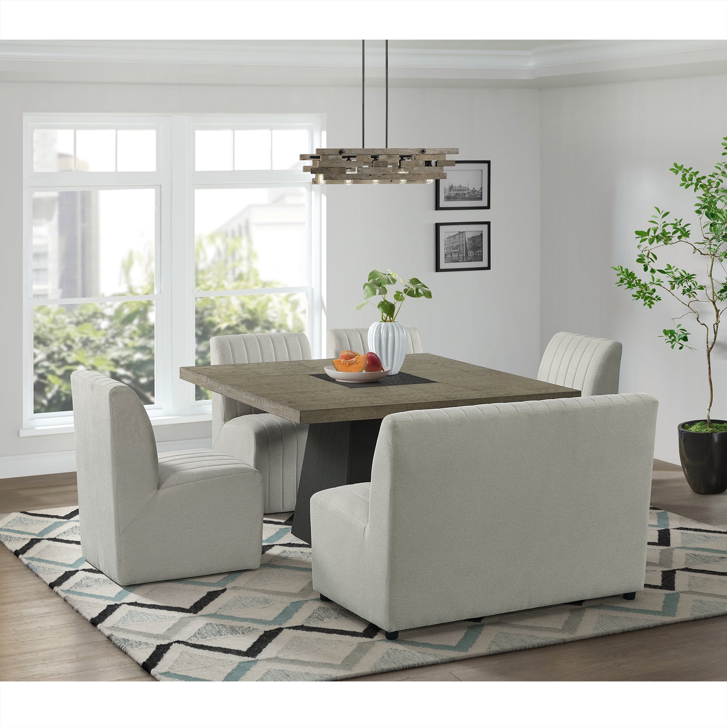Jemma Upholstered Side Chair in Beige Linen (2 Per Carton) - Tampa Furniture Outlet