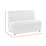 Jemma Upholstered Bench in Beige Linen - Tampa Furniture Outlet