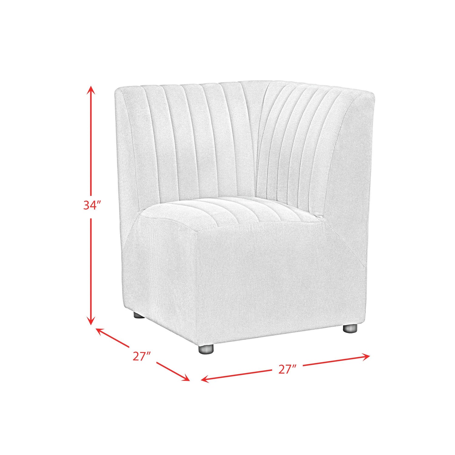Jemma Upholstered Corner Chair in Beige Linen - Tampa Furniture Outlet