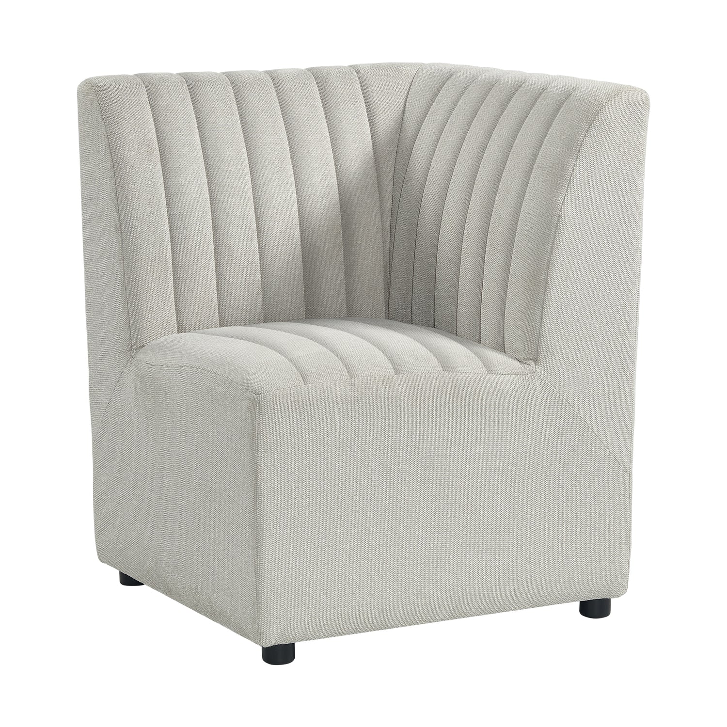 Jemma Upholstered Corner Chair in Beige Linen - Tampa Furniture Outlet