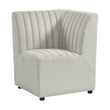 Jemma Upholstered Corner Chair in Beige Linen - Tampa Furniture Outlet